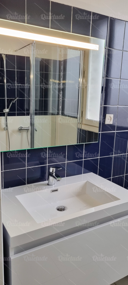 TRANSFORMATION COMPLÈTE D'UNE BAIGNOIRE EN BELLE DOUCHE SÉCURISÉE À VITRY-SUR-SEINE (94)